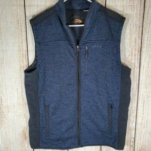 ORVIS Men's Sweater Fleece Vest Full Zip Blue Size XL